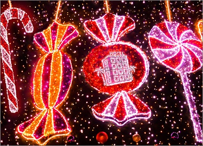 Hotel Christmas Lights Card