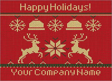 Hotel Reindeer Christmas Card