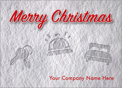 Hotel Snow Print Card