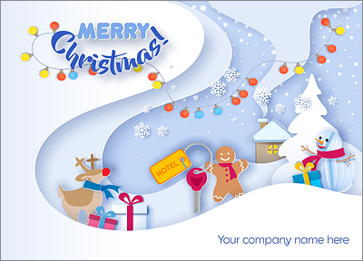 Hotel Snowflakes Card