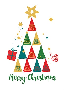 Hotel Tree Christmas Card