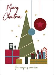 HVAC Green Tree Christmas Card