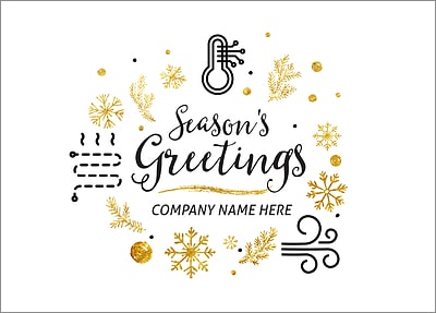 HVAC Icons Christmas Card