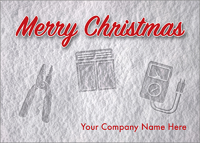 HVAC Snow Print Card