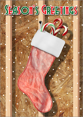 Insulation Christmas Card Stocking