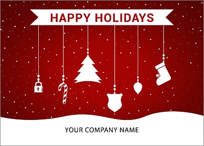 Insurance Ornaments Holiday Card (Glossy White) 