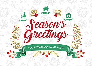 Insurance Snowflake Christmas Card