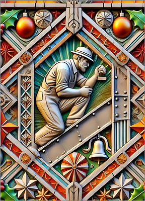 Ironworker Christmas Card Spread (Glossy White) 