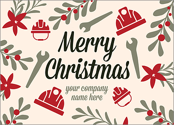 Ironworker Christmas Greeting Card