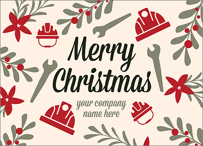 Ironworker Christmas Greeting Card