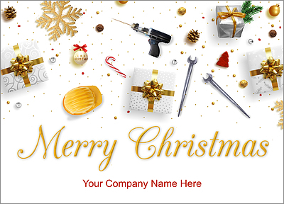 Ironworker Tools Holiday Card