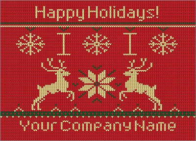 Ironworkers Reindeer Christmas Card