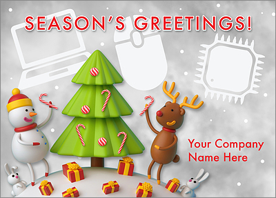 IT Cheerful Card (Glossy White) 