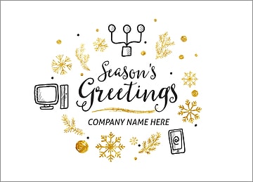 IT Icons Christmas Card