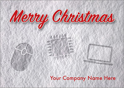 IT Snow Print Card