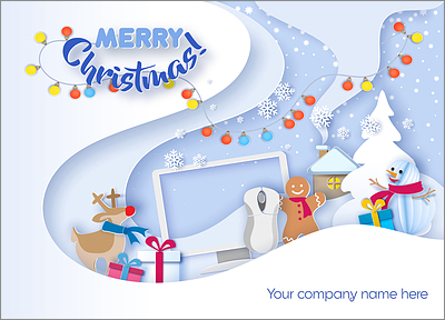 IT Snowflakes Card (Glossy White) 