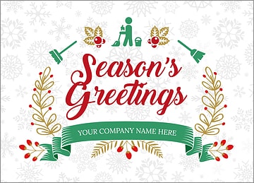 Janitorial Snowflake Christmas Card