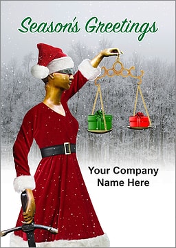 Justice Scales Christmas Card