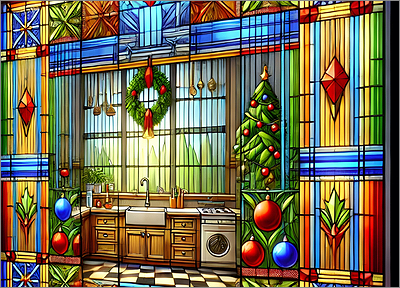 Kitchen Christmas Card Styling