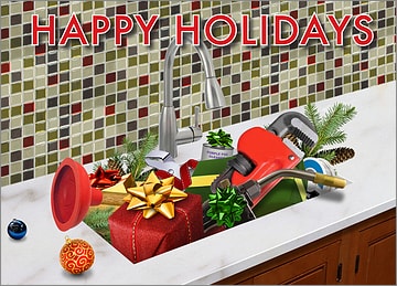 Kitchen Sink Christmas Card