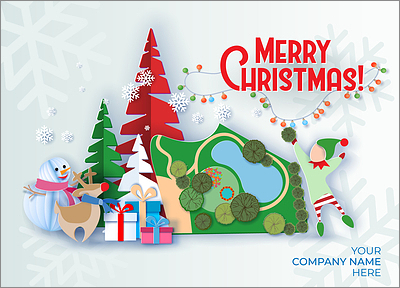 Landscape Architects Elf Card (Glossy White) 