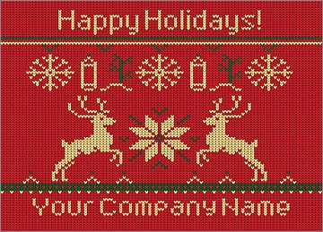 Landscape Reindeer Christmas Card