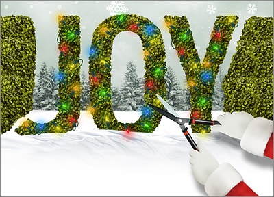 Landscaping Hedge Christmas Card