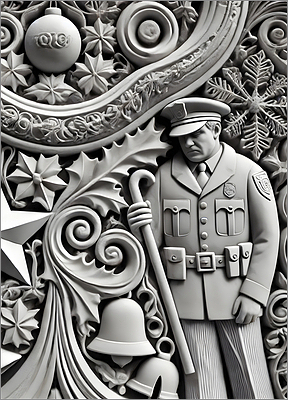 Law Enforcement Christmas Card Gaudy