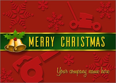 Lawn Care Card Red (Glossy White) 