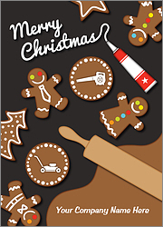 Lawn Care Gingerbread Christmas Card