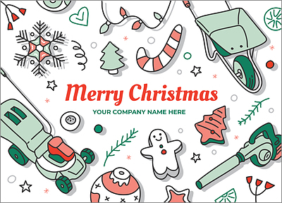 Lawn Care Merry Holiday Card