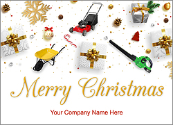 Lawn Care Tools Holiday Card