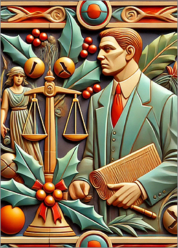 Lawyer Christmas Card Glittering