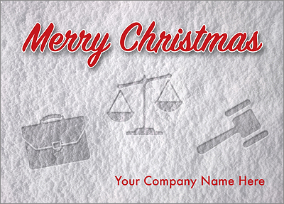 Legal Snow Print Card
