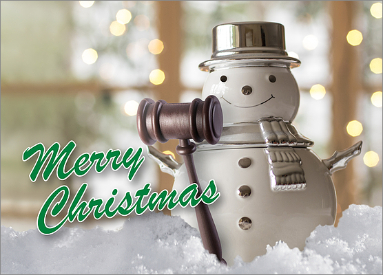 Legal Snowman Holiday Card