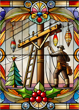 Lineman Christmas Card  Dynamic