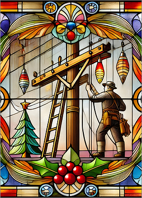 Lineman Christmas Card  Dynamic