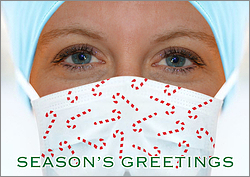 Mask Nurse Christmas Card