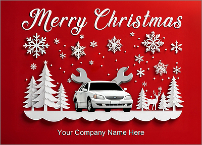 Mechanic Seasons Greeting Card