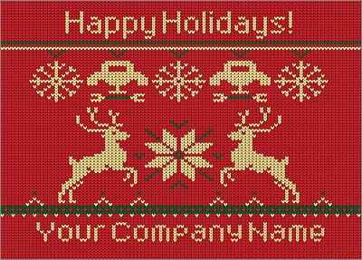 Mechanics Reindeer Christmas Card