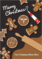 Medical Gingerbread Christmas Card