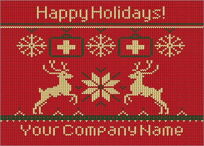 Medical Reindeer Christmas Card