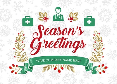 Medical Snowflake Christmas Card