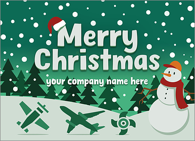 Merry Aviator Greeting Card