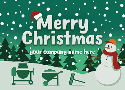 Merry Concrete Greeting Card