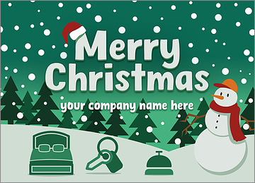 Merry Hotel Greeting Card