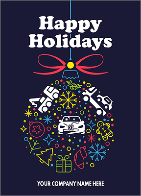 Merry Tow Truck Greeting Card