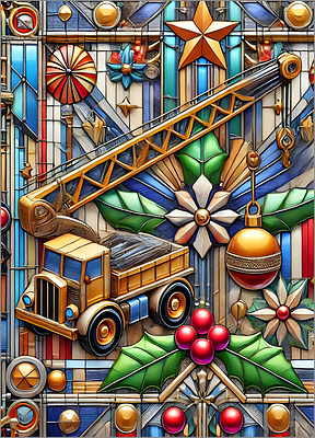 Mobile Crane Christmas Card Glimmer