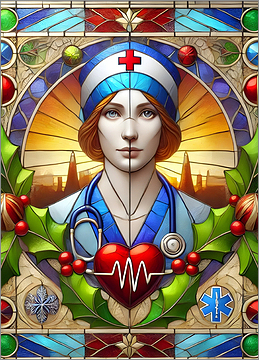 Nurse Christmas Card Pretentious