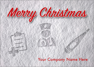 Nurses Snow Print Card (Glossy White) 
